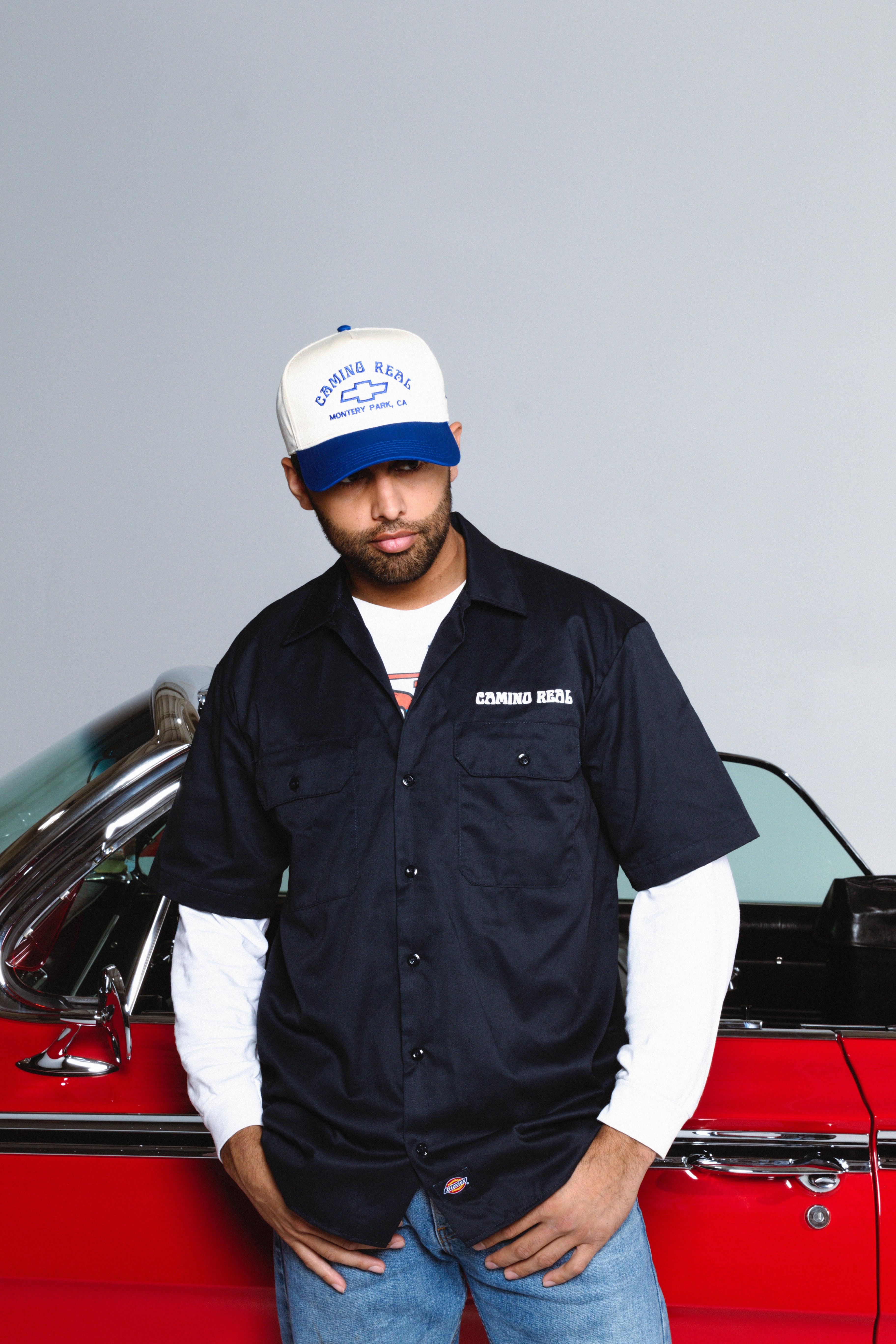 CAMINO REAL CHEVY TWO-TONEDS SNAPBACK HAT (Royal/Natural)