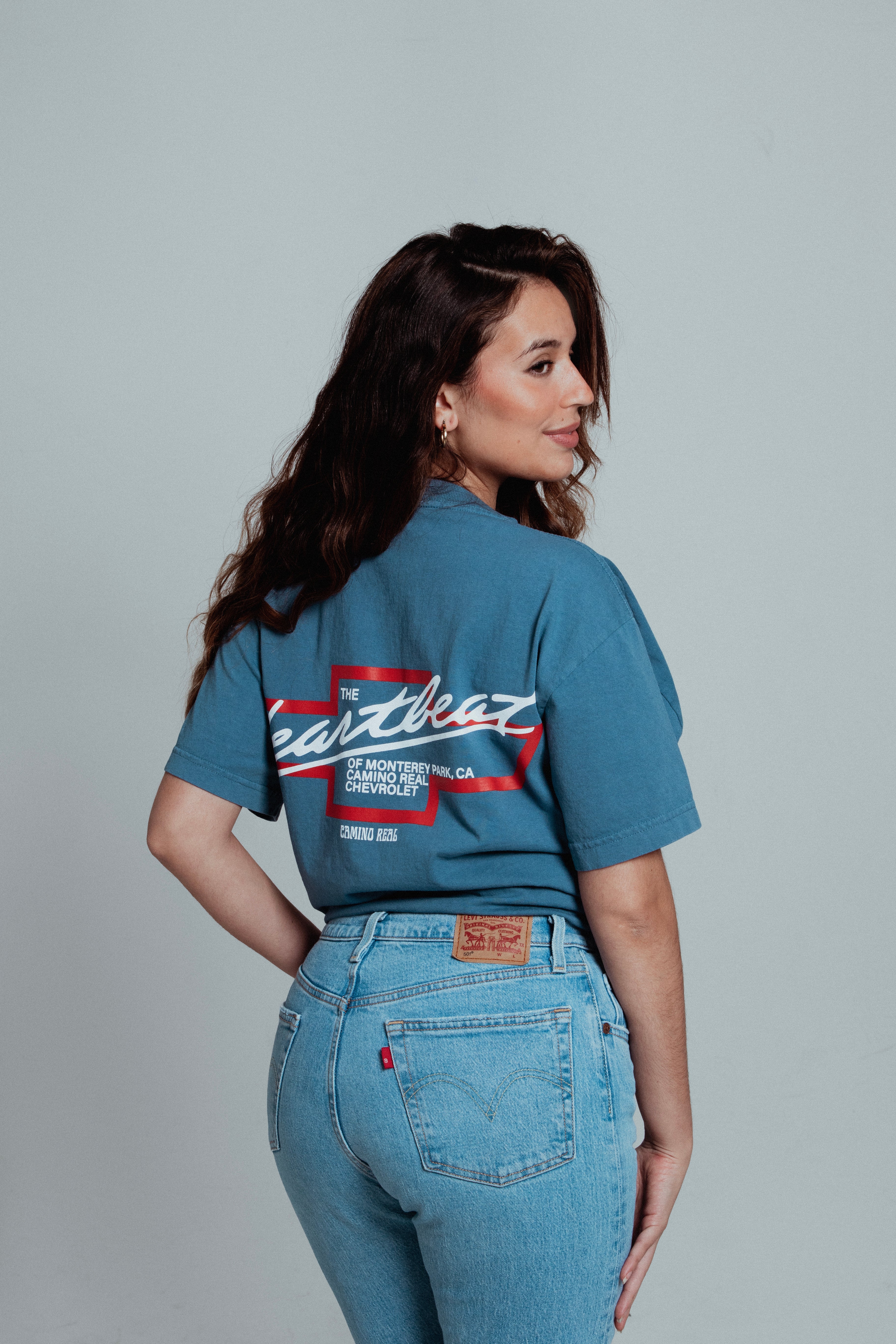 HEARTBEAT OF MONTEREY PARK CHEVY TEE (Vintage Blue)