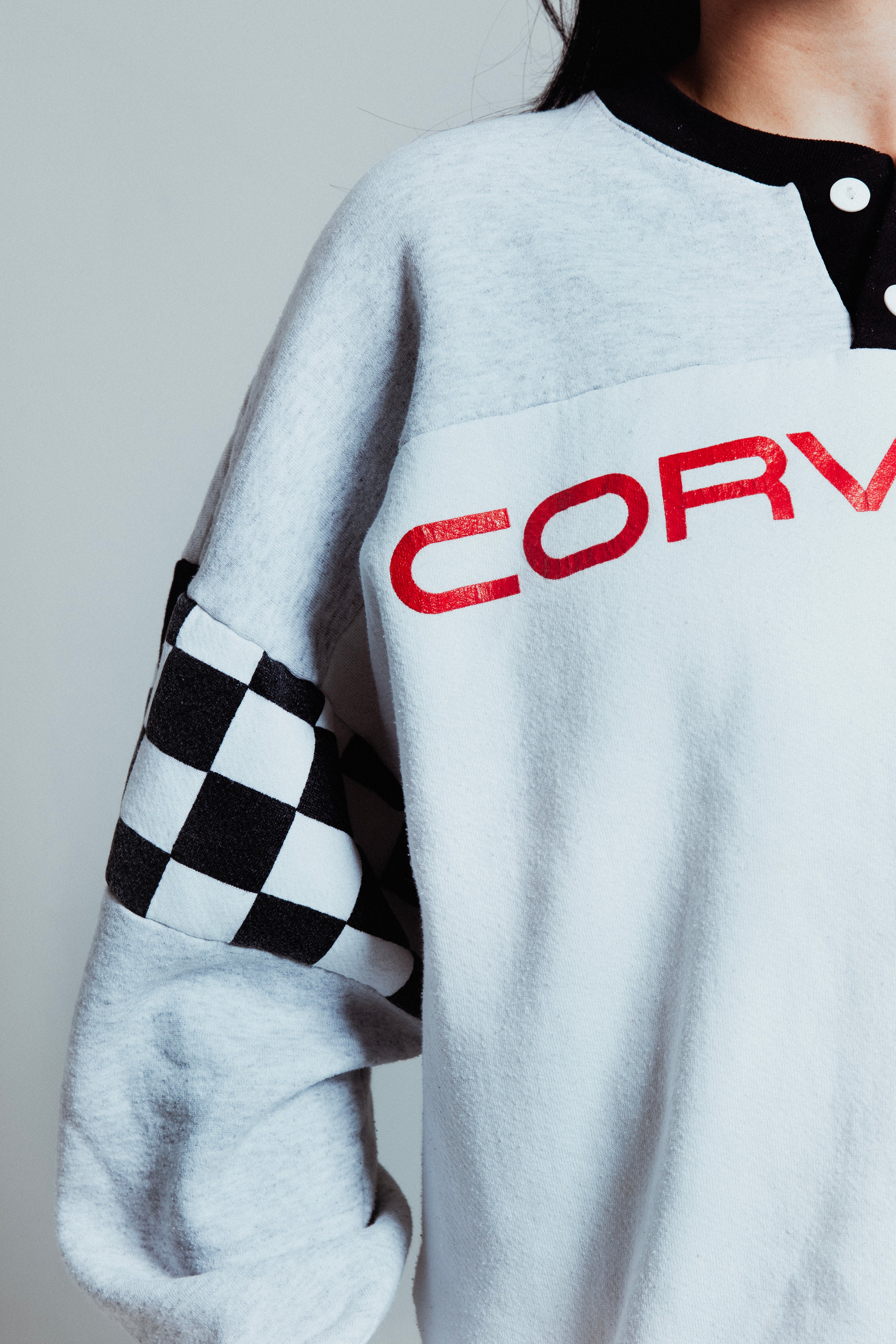 CORVETTE BUTTON-UP CREWNECK