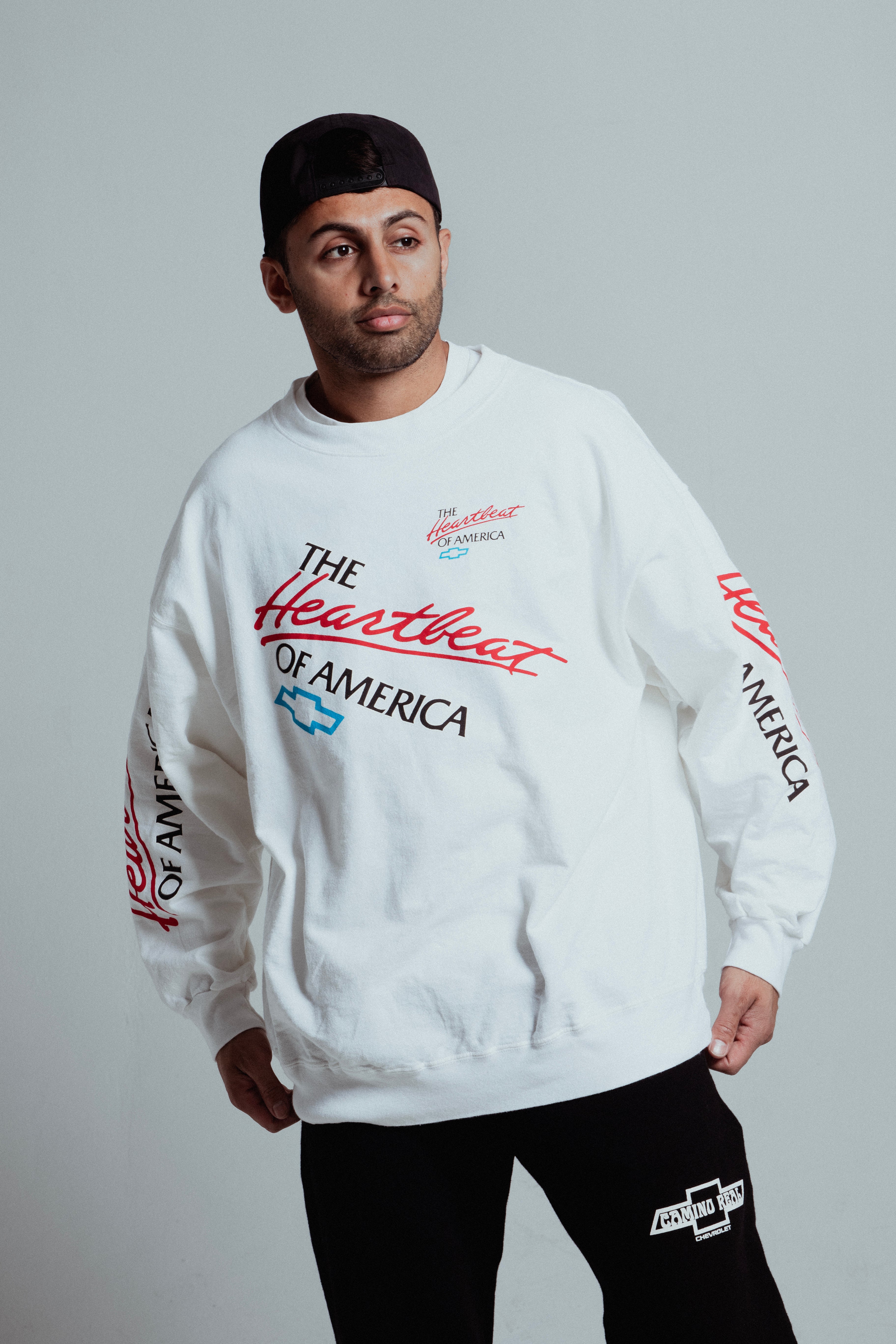 HEARTBEAT OF AMERICA LOGO CREWNECK