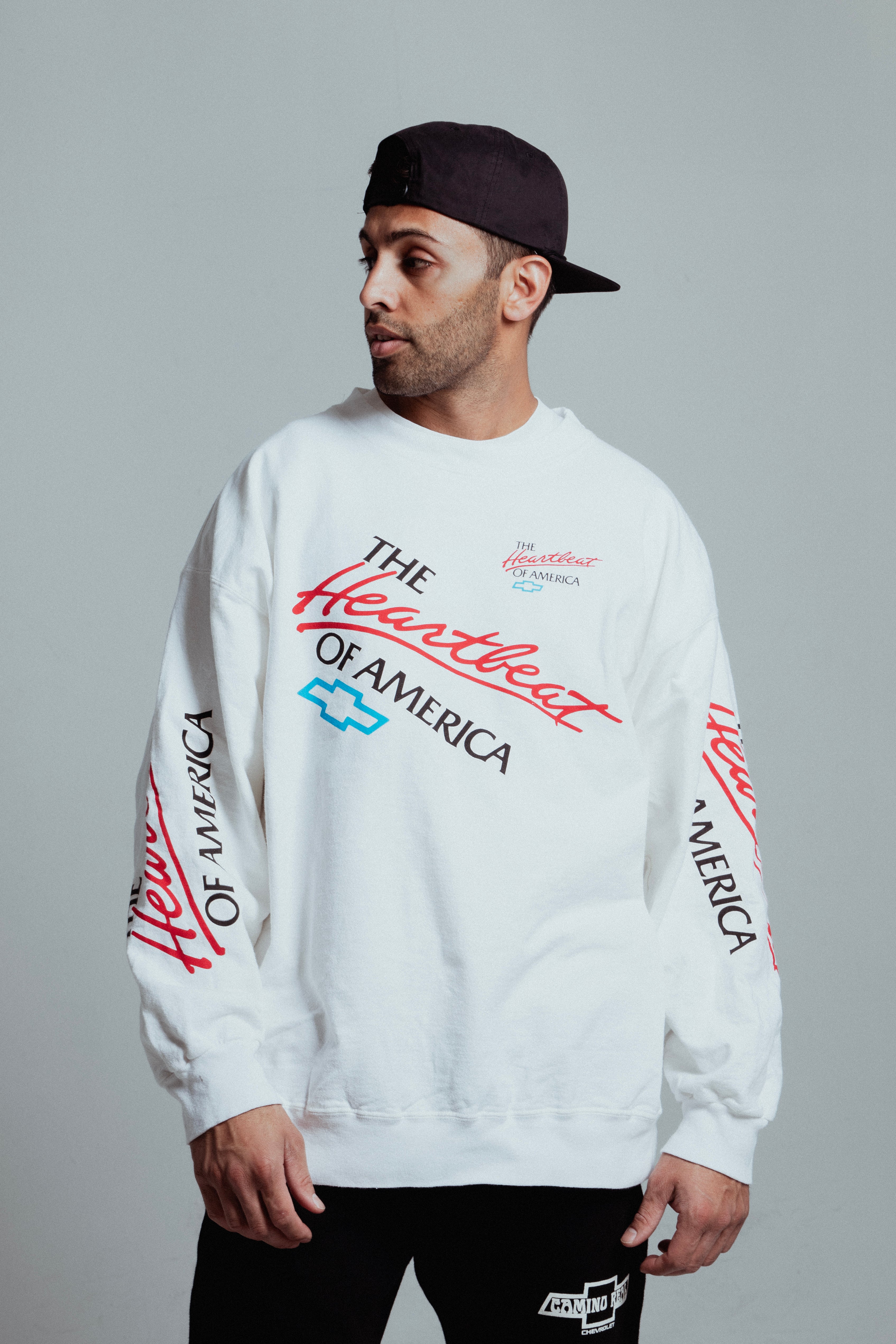 HEARTBEAT OF AMERICA LOGO CREWNECK