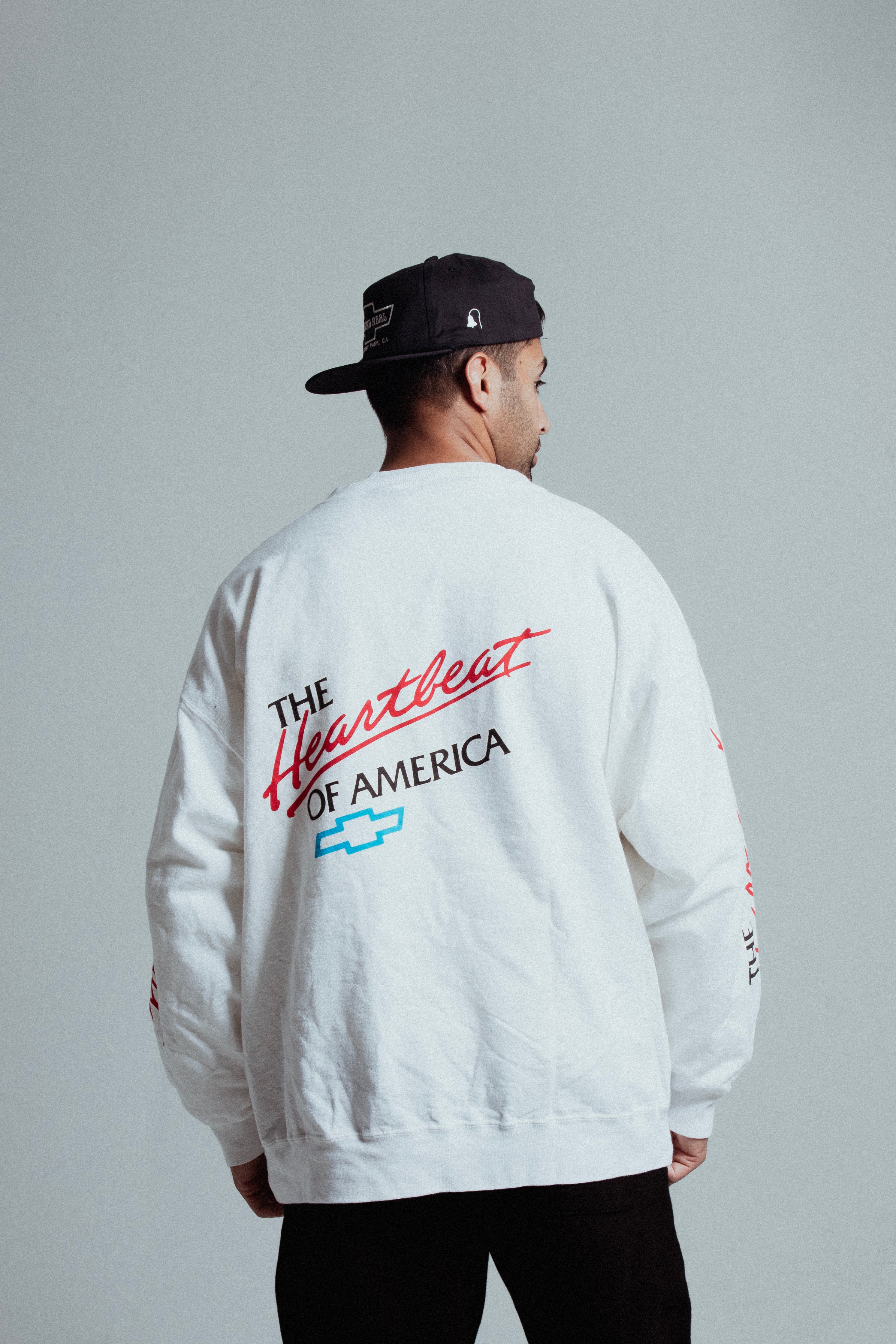 HEARTBEAT OF AMERICA LOGO CREWNECK