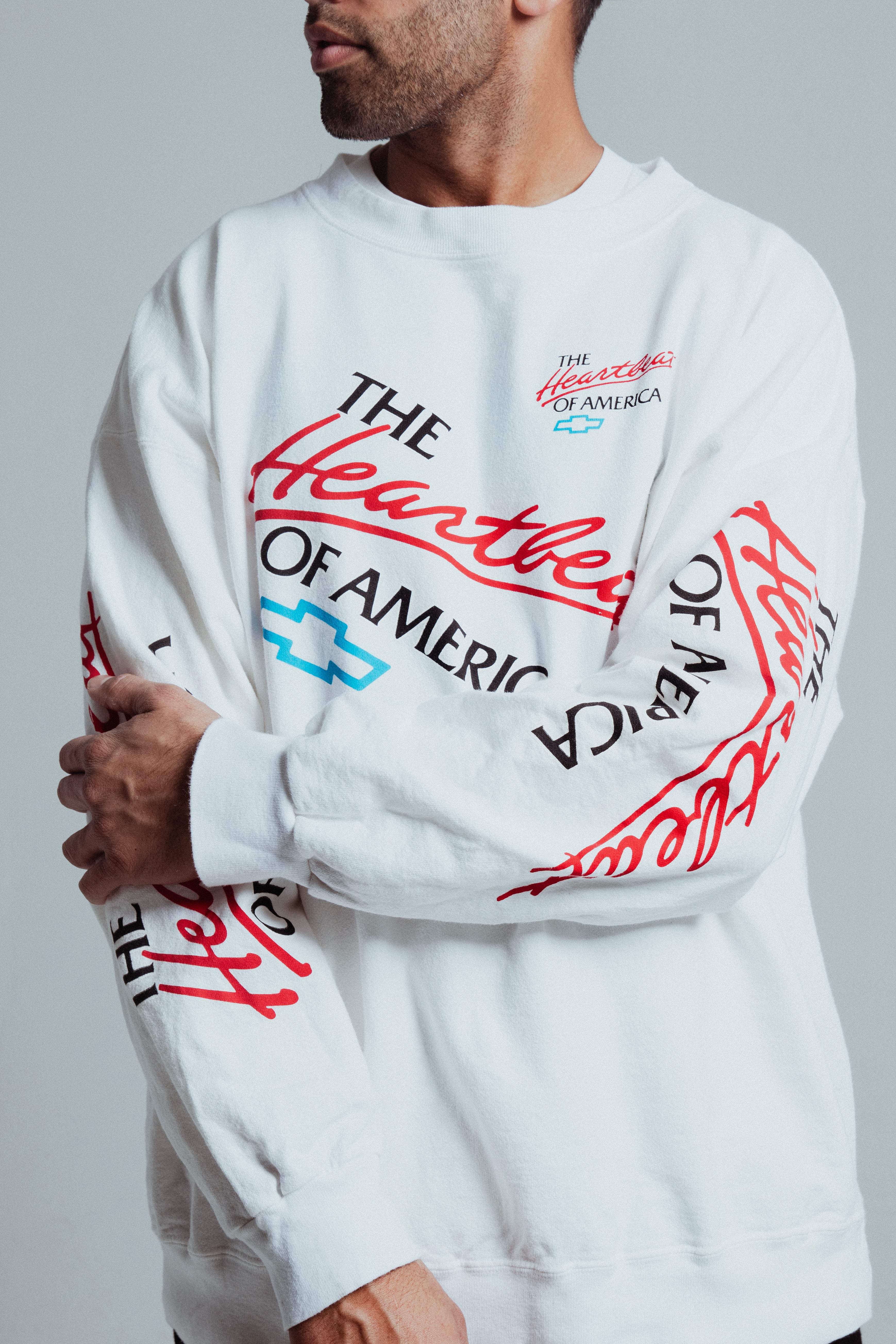 HEARTBEAT OF AMERICA LOGO CREWNECK